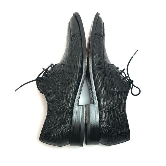David X Genuine Lizard and Ostrich Men's Dress Shoes Black Size 9.5 - Picture 9 of 14